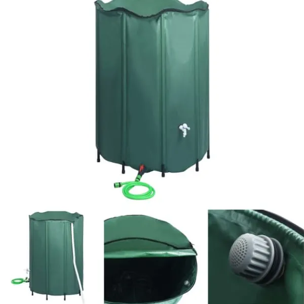 The Living Store sammenklappelig regnvandsbeholder med hane 1350 l - Vandingsartikler Regntønder