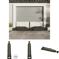 Beredskabsplaner^The Living Store sandsække 25 stk. 103x25 cm HDPE mørkegrøn - Opbevaring til industri