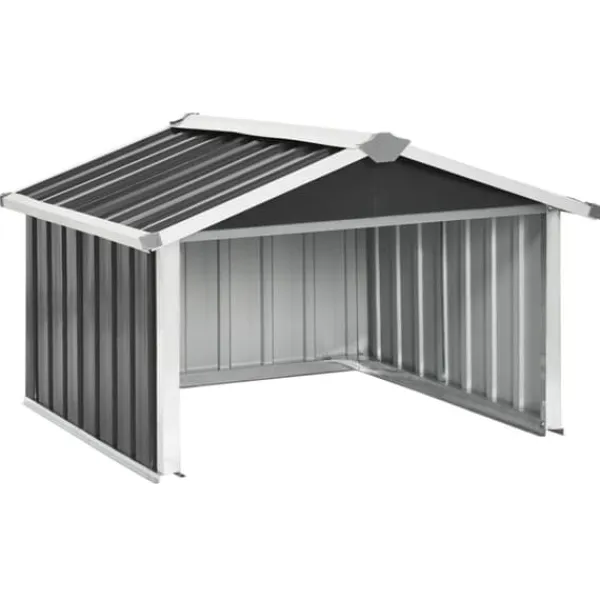 New The Living Store skur til robotplæneklipper 92x97x63 cm galvaniseret stål grå - Skure & Redskabsskure Skure, Garager & Carports