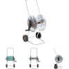 Hot The Living Store slangetromle til 50 m 1/2" eller 35 m 3/4" slange stål - Opbevaring af haveslanger Vanding