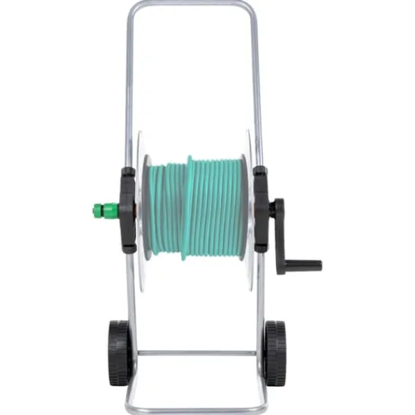 Hot The Living Store slangetromle til 50 m 1/2" eller 35 m 3/4" slange stål - Opbevaring af haveslanger Vanding