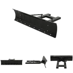 Snerydning^The Living Store sneplov til gaffeltruck 150x38 cm sort - Sneskovle