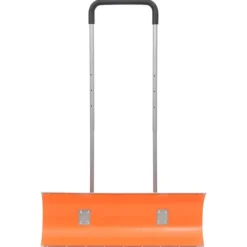 Snerydning^The Living Store sneskovl med udvideligt håndtag 96 cm stålblad orange - Sneskovle