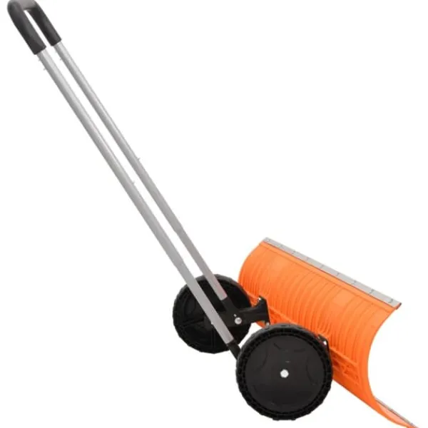 Snerydning^The Living Store sneskovl med udvideligt håndtag 96 cm stålblad orange - Sneskovle