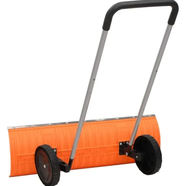 Snerydning^The Living Store sneskovl med udvideligt håndtag 96 cm stålblad orange - Sneskovle