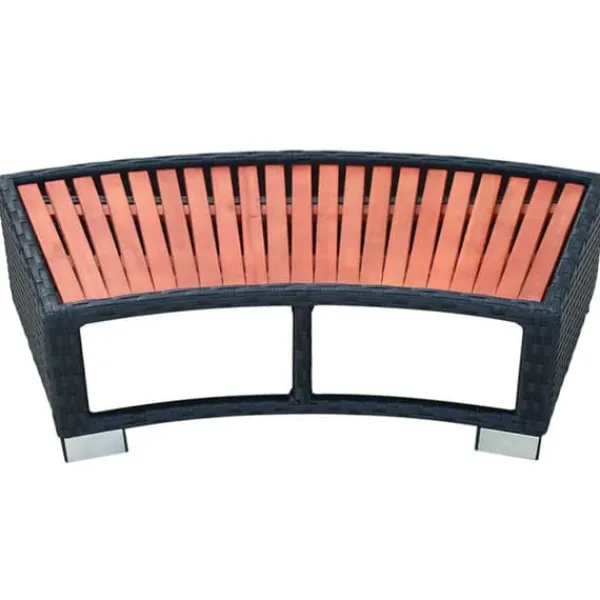 Pool- & Spatilbehør^The Living Store spatrin i polyrattan 92 x 45 x 25 cm sort - Poolstiger