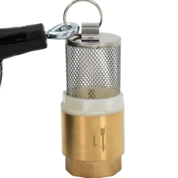 Vanding^The Living Store sugeslange med messingkoblinger 1,1" 7 m PVC sort - Haveslanger