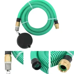 Vanding^The Living Store sugeslange med messingkoblinger 1,1" 25 m PVC grøn - Haveslanger