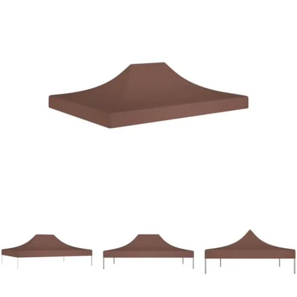 Telte & Lysthuse^The Living Store tag til festtelt 4x3 m 270 g/m² brun - Festtelte & havepavilloner – tage