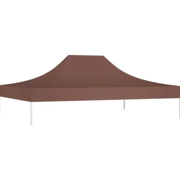 Telte & Lysthuse^The Living Store tag til festtelt 4x3 m 270 g/m² brun - Festtelte & havepavilloner – tage