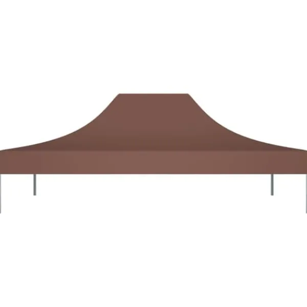 Telte & Lysthuse^The Living Store tag til festtelt 4x3 m 270 g/m² brun - Festtelte & havepavilloner – tage