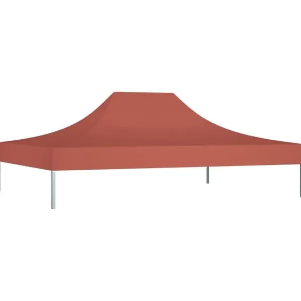 Telte & Lysthuse^The Living Store tag til festtelt 4x3 m 270 g/m² terrakottafarvet - Festtelte & havepavilloner – tage
