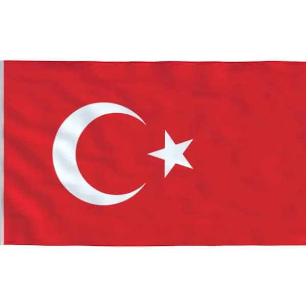 Flag & Vindposer^The Living Store Tyrkiet flag og flagstang 6,23 m aluminium - Flag & vimpler