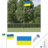 Flag & Vindposer^The Living Store Ukraine flag og flagstang 6,23 m aluminium - Flag & vimpler