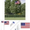 Outlet The Living Store USA flag og flagstang 6,23 m aluminium - Flag & vimpler Flag & Vindposer