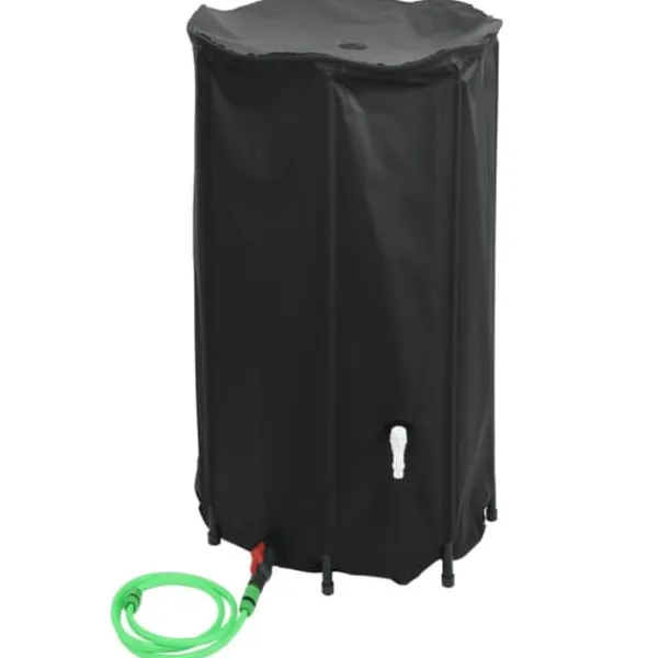 Regntønder^The Living Store vandtank med hane sammenfoldelig 250 l PVC - Vandingsartikler