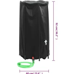 Regntønder^The Living Store vandtank med hane sammenfoldelig 250 l PVC - Vandingsartikler