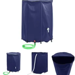 Regntønder^The Living Store vandtank med hane sammenfoldelig 1350 l PVC - Vandingsartikler