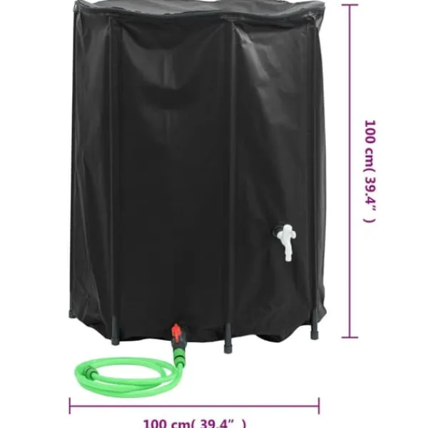 Sale The Living Store vandtank med hane sammenfoldelig 750 l PVC - Vandingsartikler Regntønder
