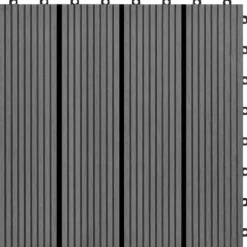 Discount The Living Store WPC-fliser 30 x 30 cm 11 stk. 1 m2 grå - Gulve Havedekorationer
