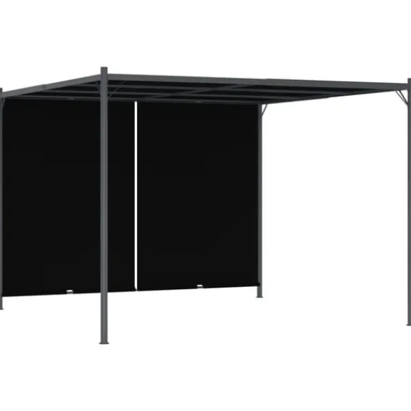 Buer, Spalier, Lysthuse Uden Tag^Tilbagetrækkelig pergola 3x3 m - Innovativ udendørs skygge | Farve: Antracitgrå