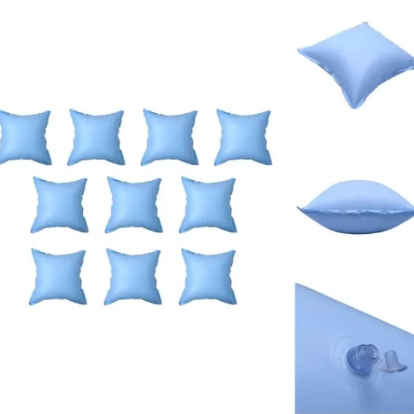 Pool- & Spatilbehør^Tilbehør til poolcovere - Living oppustelige vinterpuder til fritstående poolovertræk 10 stk. PVC