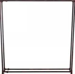 Outlet Tinos Bronze Metal Firewood Rack - Industrial Design, 178x178x25 cm, 17kg Tilbehør Til Brændeovne & Pejse