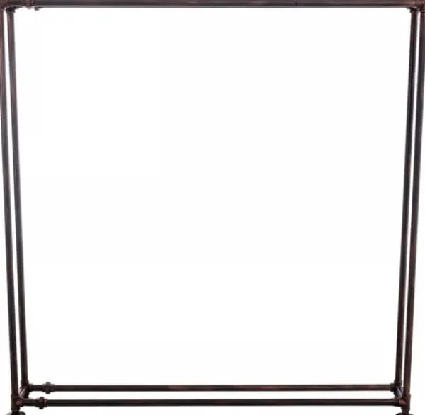 Outlet Tinos Bronze Metal Firewood Rack - Industrial Design, 178x178x25 cm, 17kg Tilbehør Til Brændeovne & Pejse