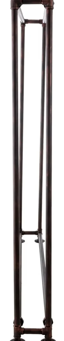 Outlet Tinos Bronze Metal Firewood Rack - Industrial Design, 178x178x25 cm, 17kg Tilbehør Til Brændeovne & Pejse