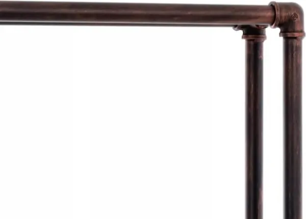 Outlet Tinos Bronze Metal Firewood Rack - Industrial Design, 178x178x25 cm, 17kg Tilbehør Til Brændeovne & Pejse