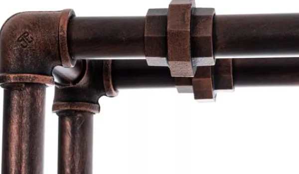 Outlet Tinos Bronze Metal Firewood Rack - Industrial Design, 178x178x25 cm, 17kg Tilbehør Til Brændeovne & Pejse