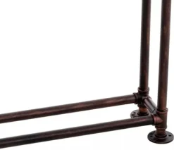 Outlet Tinos Bronze Metal Firewood Rack - Industrial Design, 178x178x25 cm, 17kg Tilbehør Til Brændeovne & Pejse