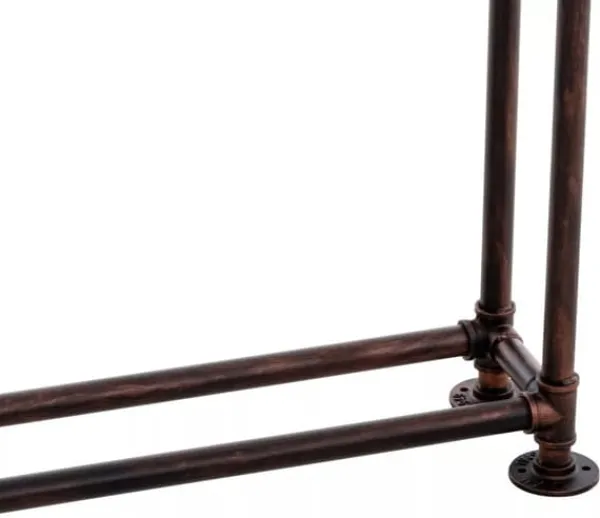Outlet Tinos Bronze Metal Firewood Rack - Industrial Design, 178x178x25 cm, 17kg Tilbehør Til Brændeovne & Pejse