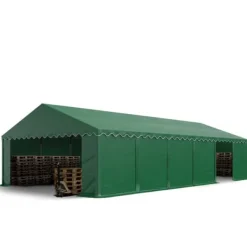 Sale TOOLPORT Lagertelt 6x12 m opbevaringstelt PVC 750 N mørkegrøn vandtæt med bundramme Telte & Lysthuse