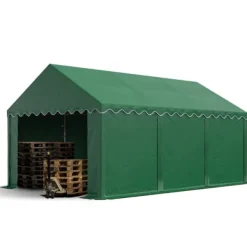 Telte & Lysthuse^TOOLPORT Lagertelt 4x6 m opbevaringstelt PVC 700 N mørkegrøn vandtæt