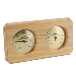 Sauna^Træ Sauna Termometer Hygrometer 2 i 1 Luftfugtighed Temperaturmåling Indendørs termometer Luftfugtighedsmåler til Hotel Sauna Room