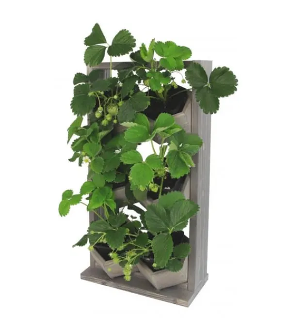 Plantestativer^Træ vertikale plantekasser RD-8/2x3 - Grå