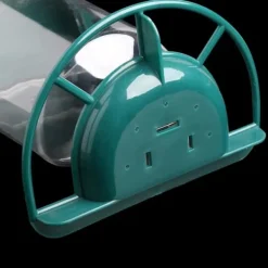 Clearance Transparent Fuglefoderautomat Automatisk Plastik Fuglefoderautomat med Sugekopper Til Fugle & Småvildt