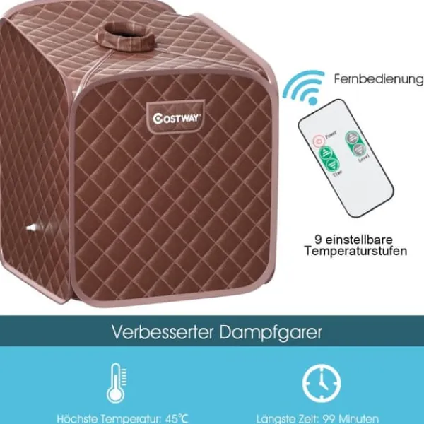 Discount Transportabel dampsauna spa, 85x84x106 cm, Sort Sauna