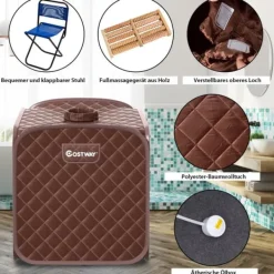 Discount Transportabel dampsauna spa, 85x84x106 cm, Sort Sauna