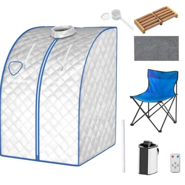 Discount Transportabel Dampsauna, 78x87x100 cm, Sølv Sauna