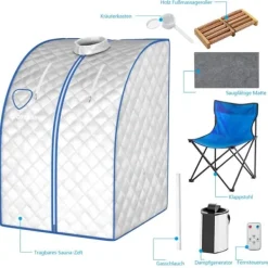 Discount Transportabel Dampsauna, 78x87x100 cm, Sølv Sauna