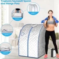 Discount Transportabel Dampsauna, 78x87x100 cm, Sølv Sauna
