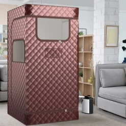 New Transportabel Dampsauna, 91x91x183 cm, Sort Sauna