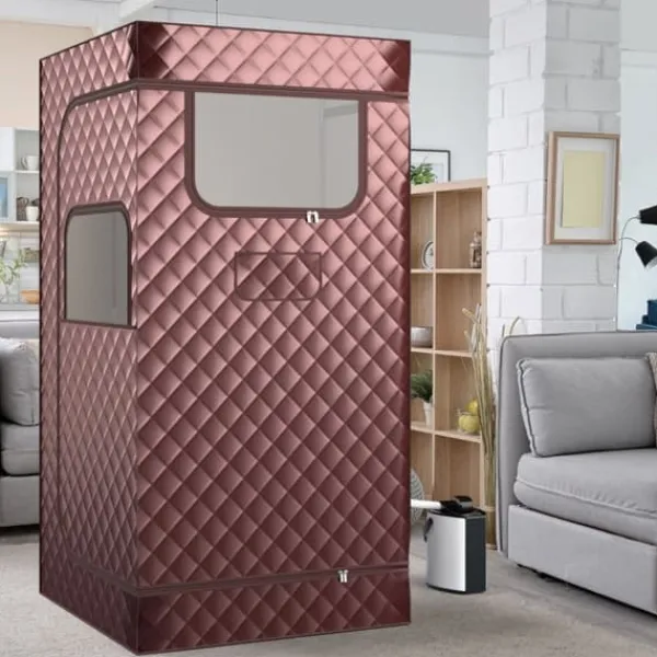 New Transportabel Dampsauna, 91x91x183 cm, Sort Sauna