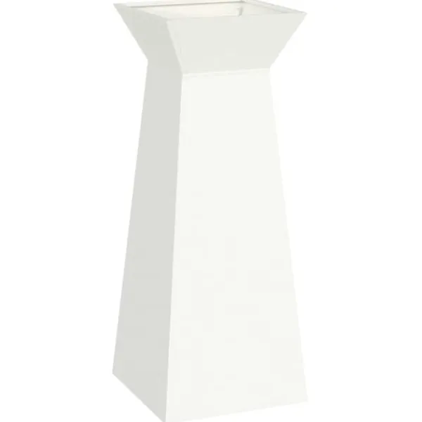 Trapezoidal Plantekasse i Stål - Moderne Design | Farve: Hvid | Størrelse: 40x40x100 cm Plantestativer