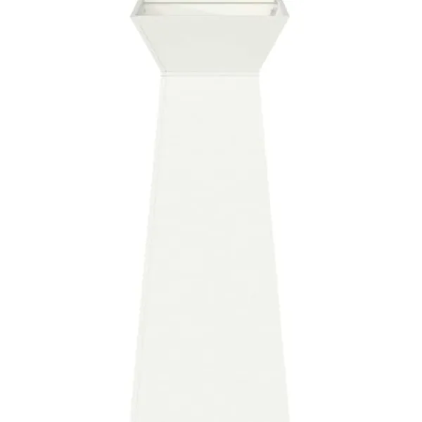 Trapezoidal Plantekasse i Stål - Moderne Design | Farve: Hvid | Størrelse: 40x40x100 cm Plantestativer