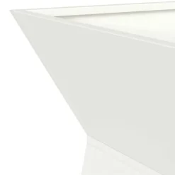 Trapezoidal Plantekasse i Stål - Moderne Design | Farve: Hvid | Størrelse: 40x40x100 cm Plantestativer