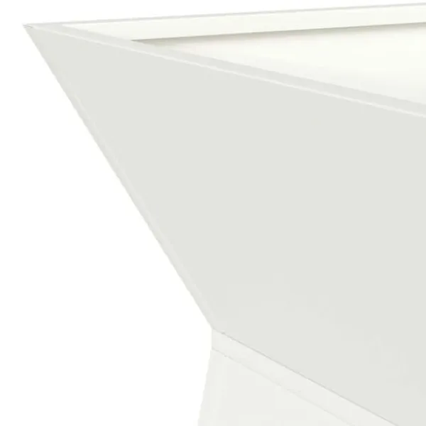 Trapezoidal Plantekasse i Stål - Moderne Design | Farve: Hvid | Størrelse: 40x40x100 cm Plantestativer