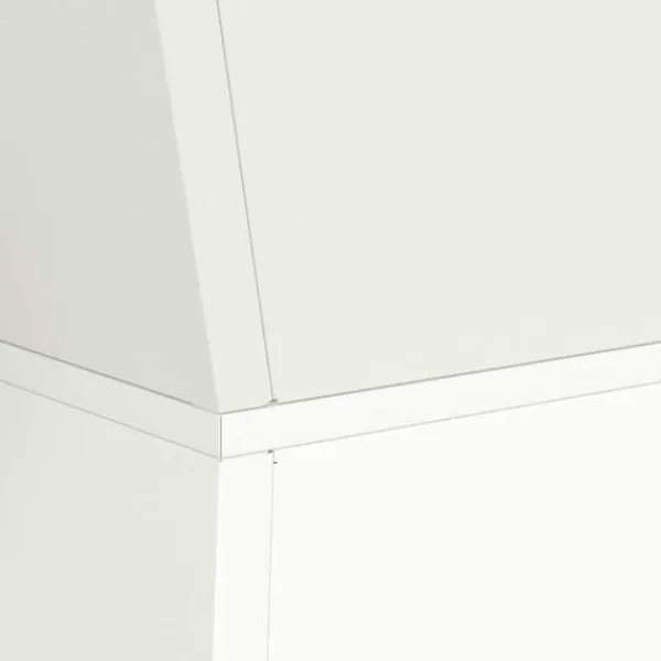 Trapezoidal Plantekasse i Stål - Moderne Design | Farve: Hvid | Størrelse: 40x40x100 cm Plantestativer
